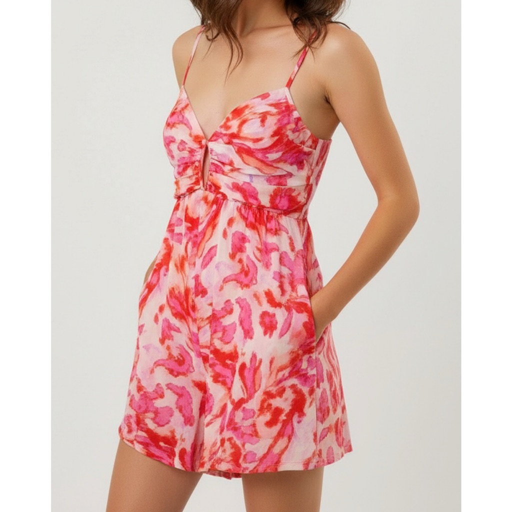 Misa Los Angeles Indira Romper, Maldive Marble, Small